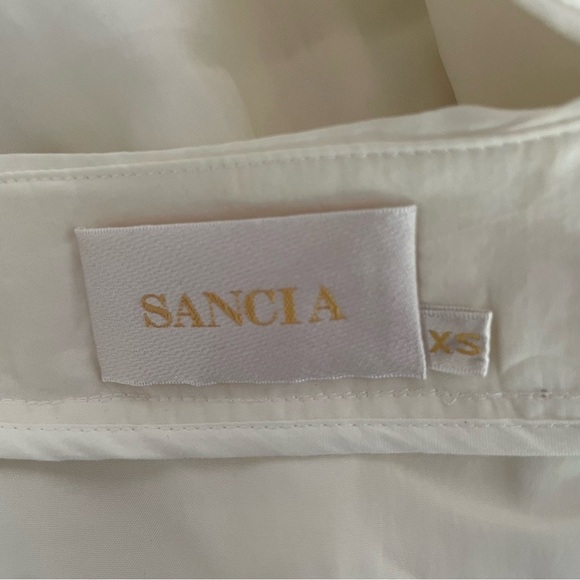 Sancia 100% cupro rolled sleeve cream blouse 37798 - Picture 4 of 7